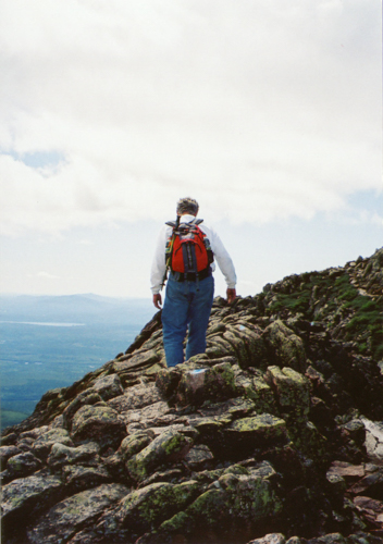 Dad walks on the Knife Edge