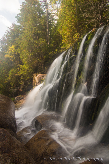 The top tier of Katahdin Stream Falls. I like the shape and texture of this tier, and I’m glad I caught some light cloud cover to help balance out the highlights naturally.