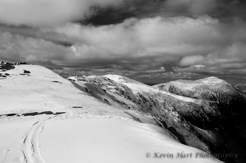 Aaron’s tracks leading me over Mt. Clay.