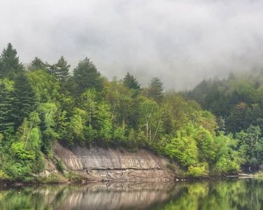 Morning Serenity. (Waterbury Reservoir, Vermont.)