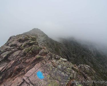 "Follow the Blue-Blazed Path" - The Knife Edge leads into a cloud.