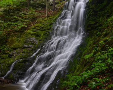 "Dressed in Green" - A waterfall in early summer.