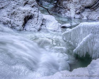 "Icy Glen II" - The ravine below Moss Glen Falls (Stowe) freezes up after a January thaw.