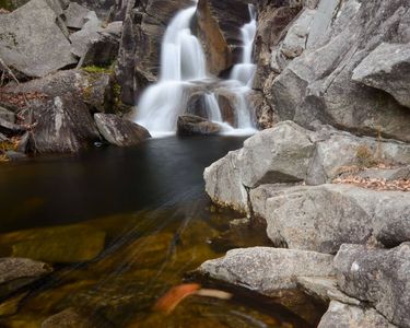 "Autumn Washes Away" - Late autumn colors at Angel Falls in Jamaica, VT.