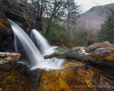 "Twin Flow" - A waterfall in the Green Mountain National Forest.