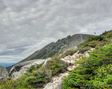 "First Glimpse" - The first glimpse of the Knife Edge from the Helon Taylor Trail under dramatic skies.