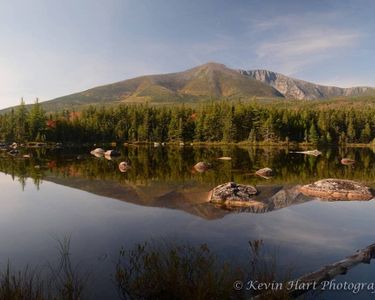 "Mountain Reflection" - Mt. Katahdin from Whidden Pond in morning light.