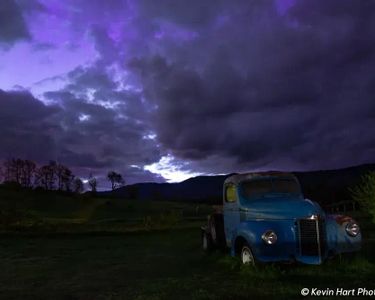 "Purple Sky" - At dawn the morning following the 5/10/24 - 5/11/24 aurora show, the aurora color was still strong enough to paint the sky purple as the sun started to rise.