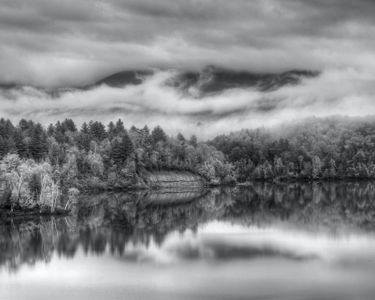 "Foggy Morning in Vermont" - Waterbury Reservoir, Waterbury, VT.