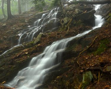 "Little Cascade 3" - Below Little Cascade Falls on Mt. Ascutney on a foggy day.