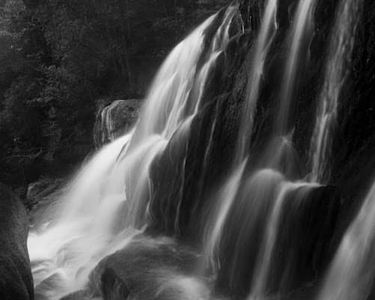 "Katahdin Stream Falls - B/W"