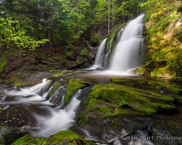 "Of Sun, Snowmelt, and Spring Greens" - Bittersweet Falls in Weybridge as a storm cleared.