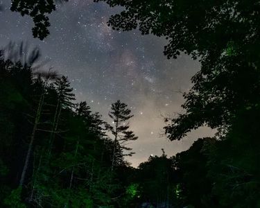 "Cosmic Current" - The Milky Way over Twin Falls in Westminster, VT.