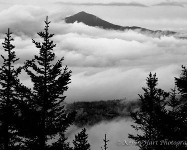 "Above the Clouds" - Whiteface Mountain (Vermont) pokes above the clouds one foggy morning as seen from Stowe Pinnacle.