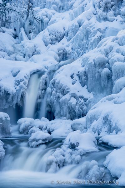 Garwin Falls during winter.