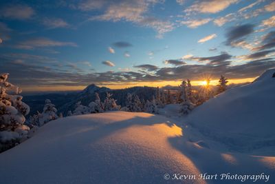 "The Magic of Winter" - A December sunset from Middle Sister in New Hampshire.