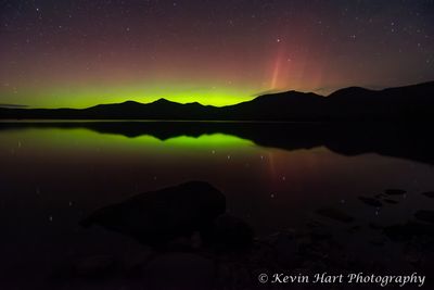 "Chittenden Aurora 1" - The aurora borealis, northern lights, over the Chittenden Reservoir in Vermont.