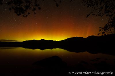 "Images of Ra" - An aurora borealis show over the Chittenden Reservoir in Vermont.