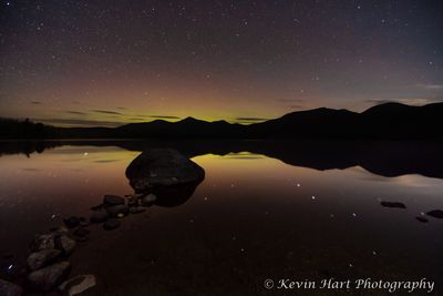 "Fading" - An aurora show fades out over the Chittenden Reservoir in Rutland County, VT.