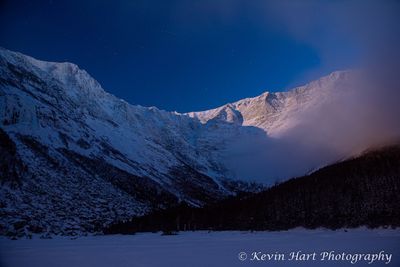 "Mountain Moonshine" - Moonglow on Katahdin in Baxter State Park, Maine.